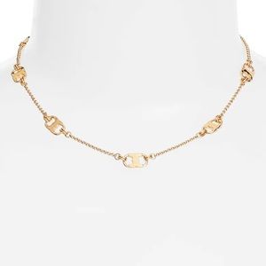 Tory Burch Gold Gemini Chain Necklace